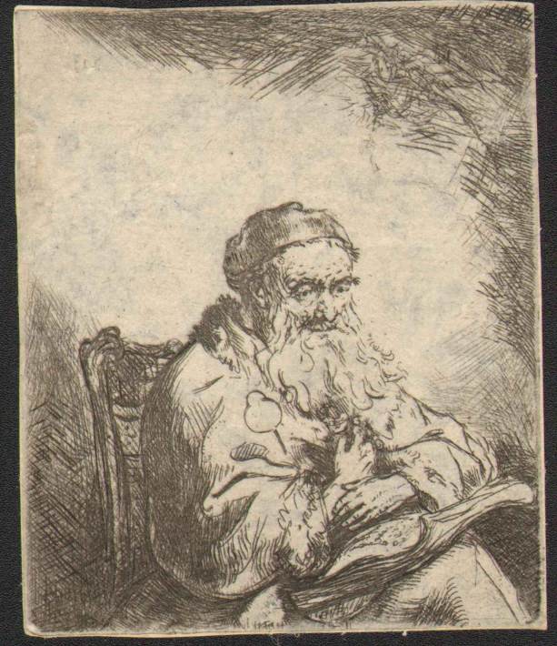  Old Man with Leaf of Trefoil by Ferdinant bol Museum Quaity