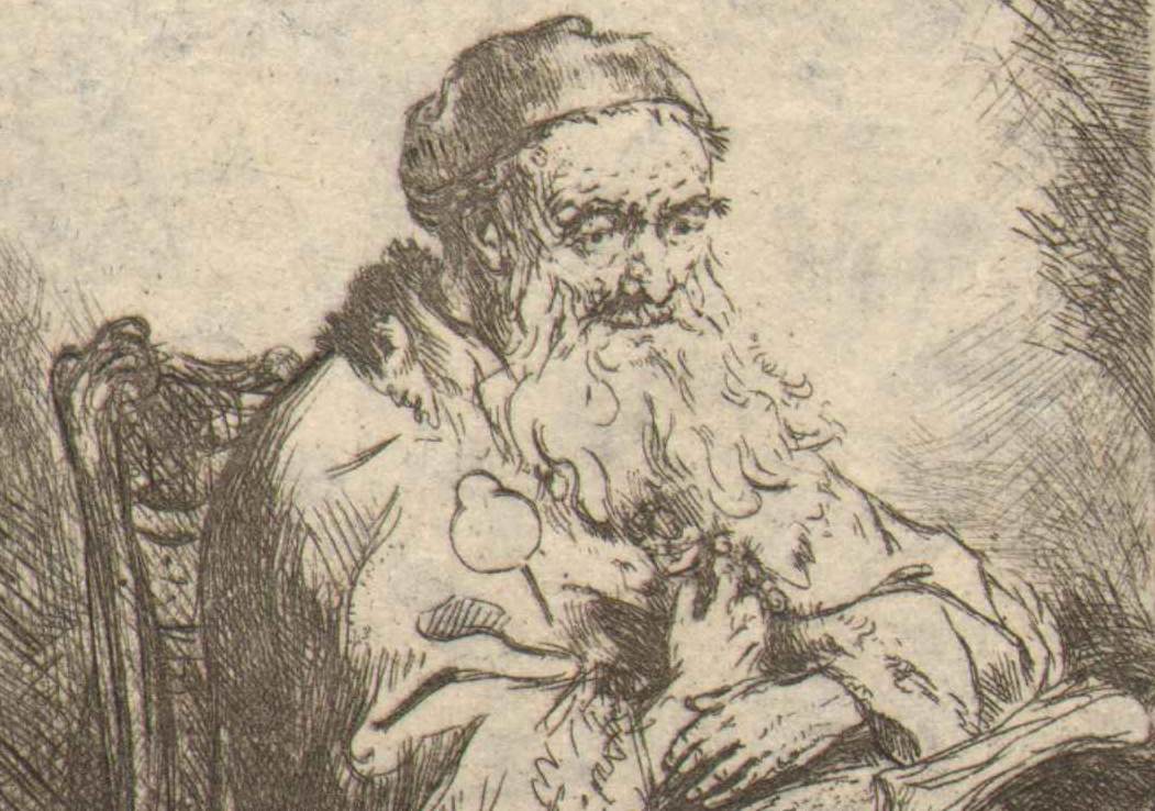  Old Man with Leaf of Trefoil by Ferdinant bol Museum Quaity